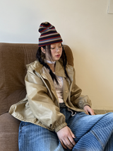 glossy wind jumper (silver)