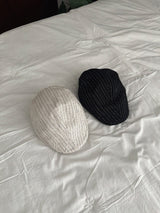 ストライプハンチングキャップ (IVORY, BLACK 2COLORS!)