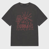 Cast Dreams No Worries Pigment Half Sleeve T Charcoal