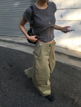 Taupe Wide Pants