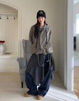 Caven Stripe Hooded Zip-Up