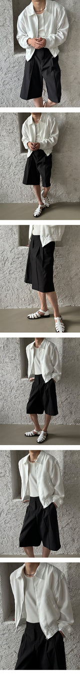 [S/S] Linen crop blouson jacket (3color)