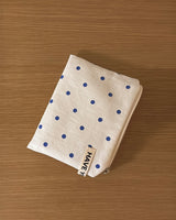 Dot flat pouch - blue , M size