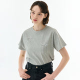 リボンＴシャツ　グレー