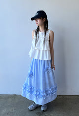  finale check skirt / pink