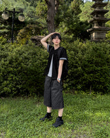 リンピンストライプカーペンターバミューダパンツ