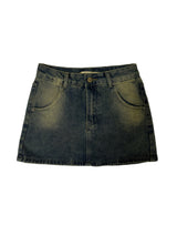 [BELT & INNER SHORTS] 秋デニム ブラウン カーキ デニムスカート – SK