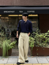 Deli henry-neck long sleeve t-shirt