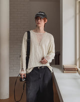 Sponge Grunge Damaged Knit