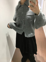Dean Boucle Collar Cardigan (4 Colors)