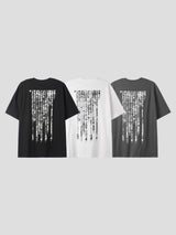 ピクトバックレタリングTシャツ 3color