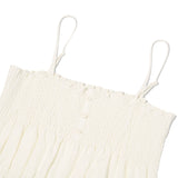SHIRRING BLOUSE SLEEVELESS [WHITE]