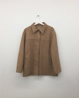 Classic suede single-breasted half coat(2color)