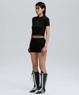 SYMBOL EDGE-CUT CROP T-SHIRTS_BK