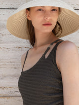 (SW-825)SLIT ONE SHOULDER SWIM ONE PIECE