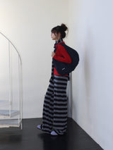 リバーシブルポケットバッグ (RED & NAVY)