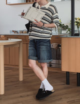 Rondi Ambo Washed Half Denim Pants