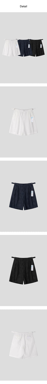 [S/S] クールツータックストラップバミューダパンツ（3color）