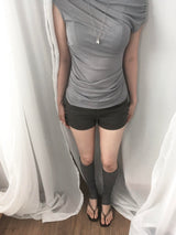 flat studded shorts