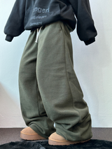 テディフリース🤎🐻 S-L🧸3サイズ ロングワイドヒーターパンツ 🤎💙💚3COLOR