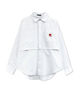 UNISEX 2WAYハートシャツ ホワイト