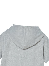 NY APLIQUE SS HOOD ZIP UP GREY