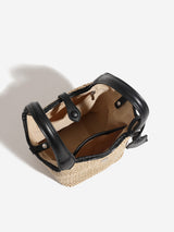 Mini rattan basket shoulder crossbody bag