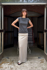STUDDED SLEEVELESS TOP - CHARCOAL