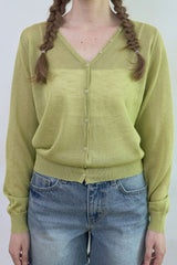 Sorbet Button Cardigan [Olive]
