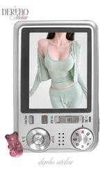 Roena pad sleeveless flare training set-up( cardigan)