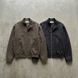 Dark Plaid Two-Way Zip Shirt