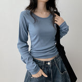 Special planned sale✨ 12 colors * basic long-sleeve T-shirt, round neck long-sleeve T-shirt (12 colors)