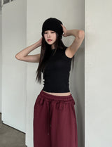 [U-BASIC] Lensi Ribbed Boat Neck Sleeveless