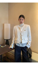 ボーレスハーフタートルネックVネックロングスリーブニットウェア