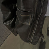 ASCLO Raven Washing Leather Jacket (2color)