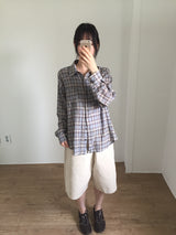 Summer Gauze Check Shirt (2color)