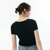 レースTシャツ　ブラック