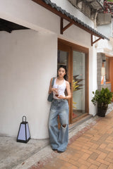Laid-back Ripped Jeans Straight