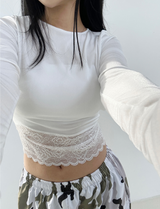 DIAGONAL + SLEEVE LACE POINT🩰♥
