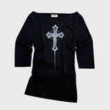 クロスTシャツ_2COLOR