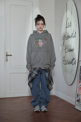 Hello Flower Pigment Hoodie