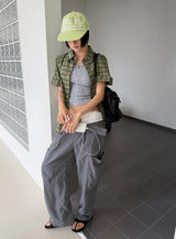 [BELT SET] FOLD OVER CARGO PANTS