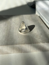 [925silver] Wide flat ring