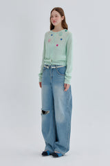 Petal Knit Cardigan [Mint]