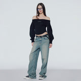 Off-the-shoulder sweatshirt