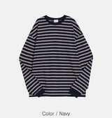 No.1196 MS stripe loose T (3color)