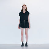 Drawstring hoodie black