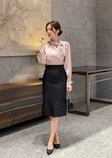 Arnel Unbalanced Slit Mermaid Skirt