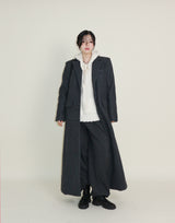 Stutch Solid Wool Long Coat (Lining Fleece-lined)
