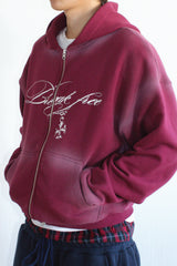 Vintage Spray Plast Hood Zip-up (Burgundy)